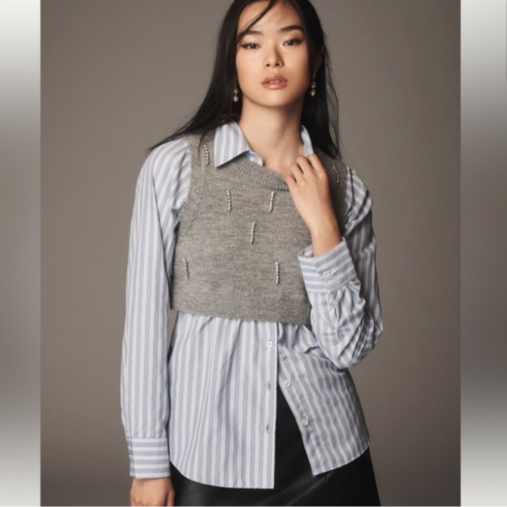 Anthropologie Maeve Twofer Sweater